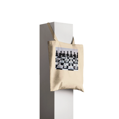 Think Sharp crystal chess tote bag — Classic Natural