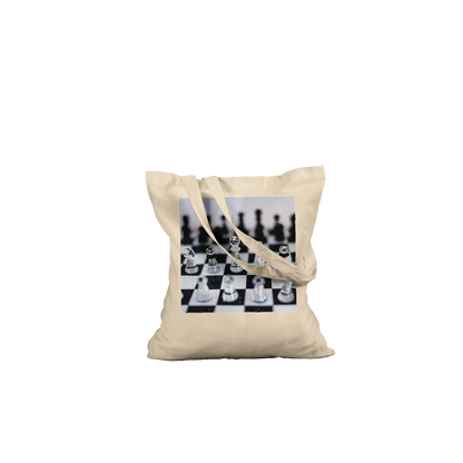 Think Sharp crystal chess tote bag — Classic Natural