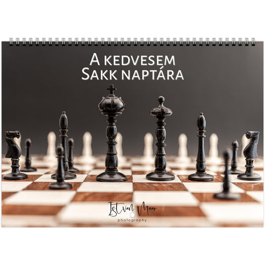 2025 Chess Wall Calendar by Istvan Maar Photography featuring intricate chess sets.