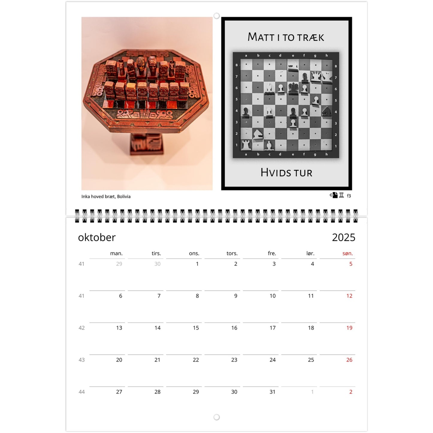 2025 Chess Puzzle Calendar by Istvan Maar Photography