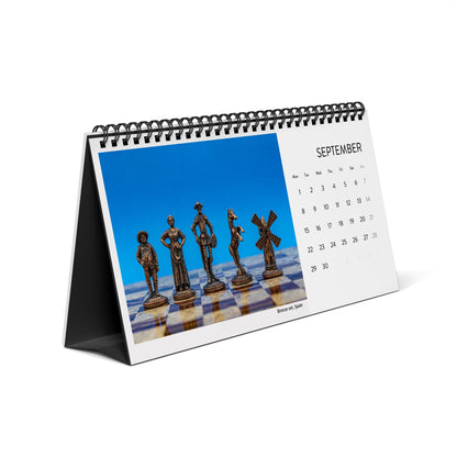 2025 Chess Desk Calendar | 10x5 Horizontal | English | Week Starts Monday | 4759