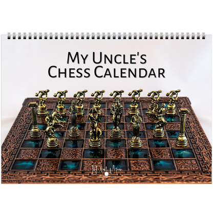 Personalised Chess wall calendar by Istvan Maar Photography starts by Saturday in English