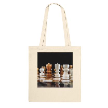 The King Stands Alone chess tote bag — Classic Natural