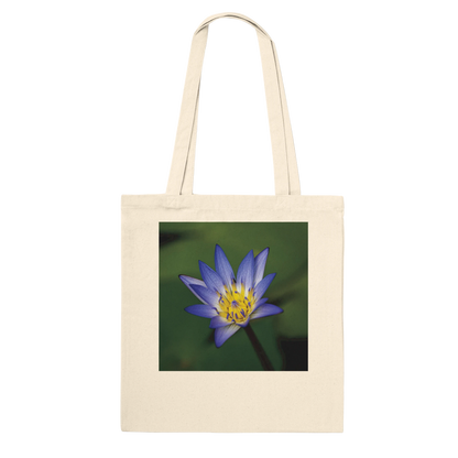Water Lily Tote Bag – Premium Natural – Blue Lotus Fine Art Photography by Istvan Maar