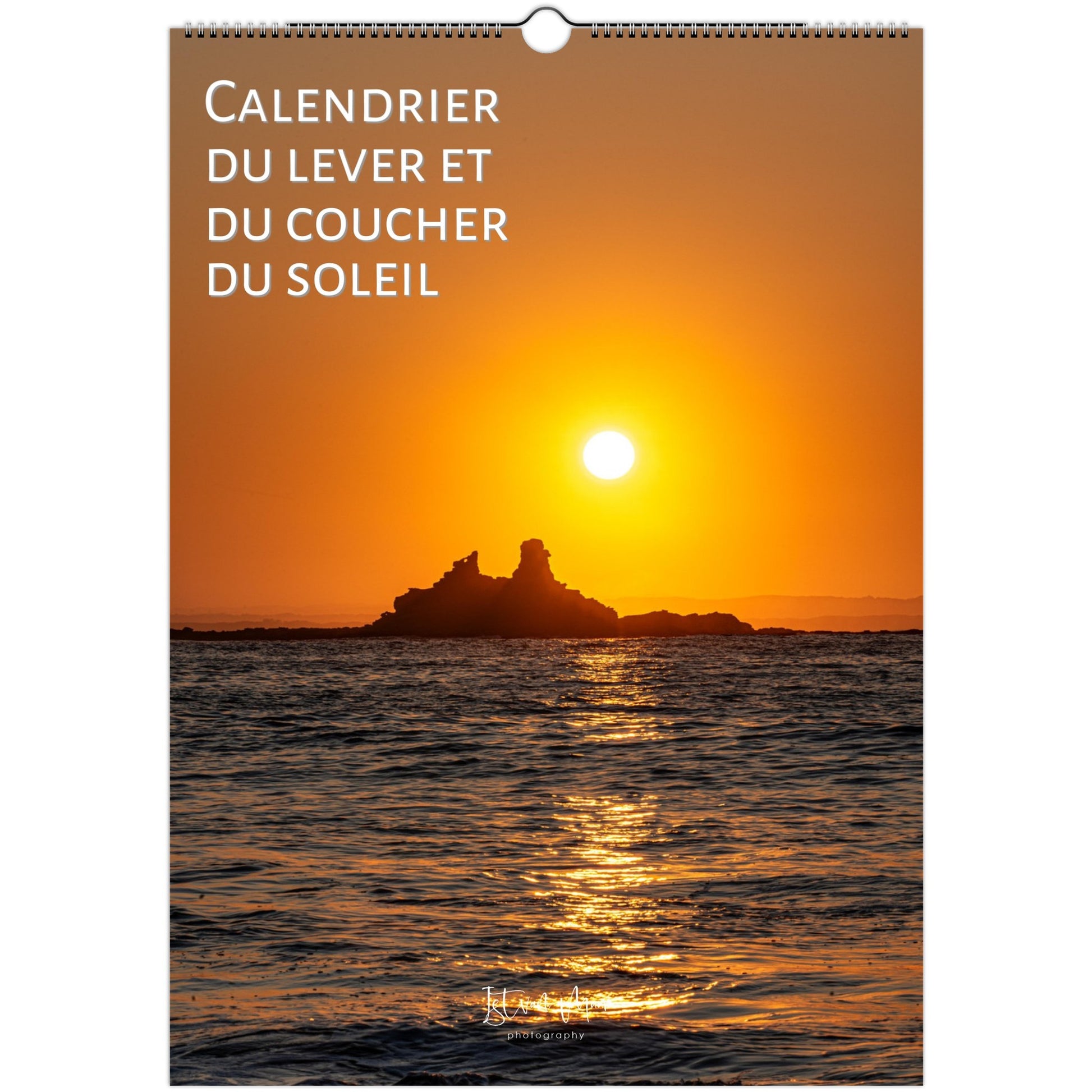 Sunrise and sunset monthly wall planner by Istvan Maar Photography