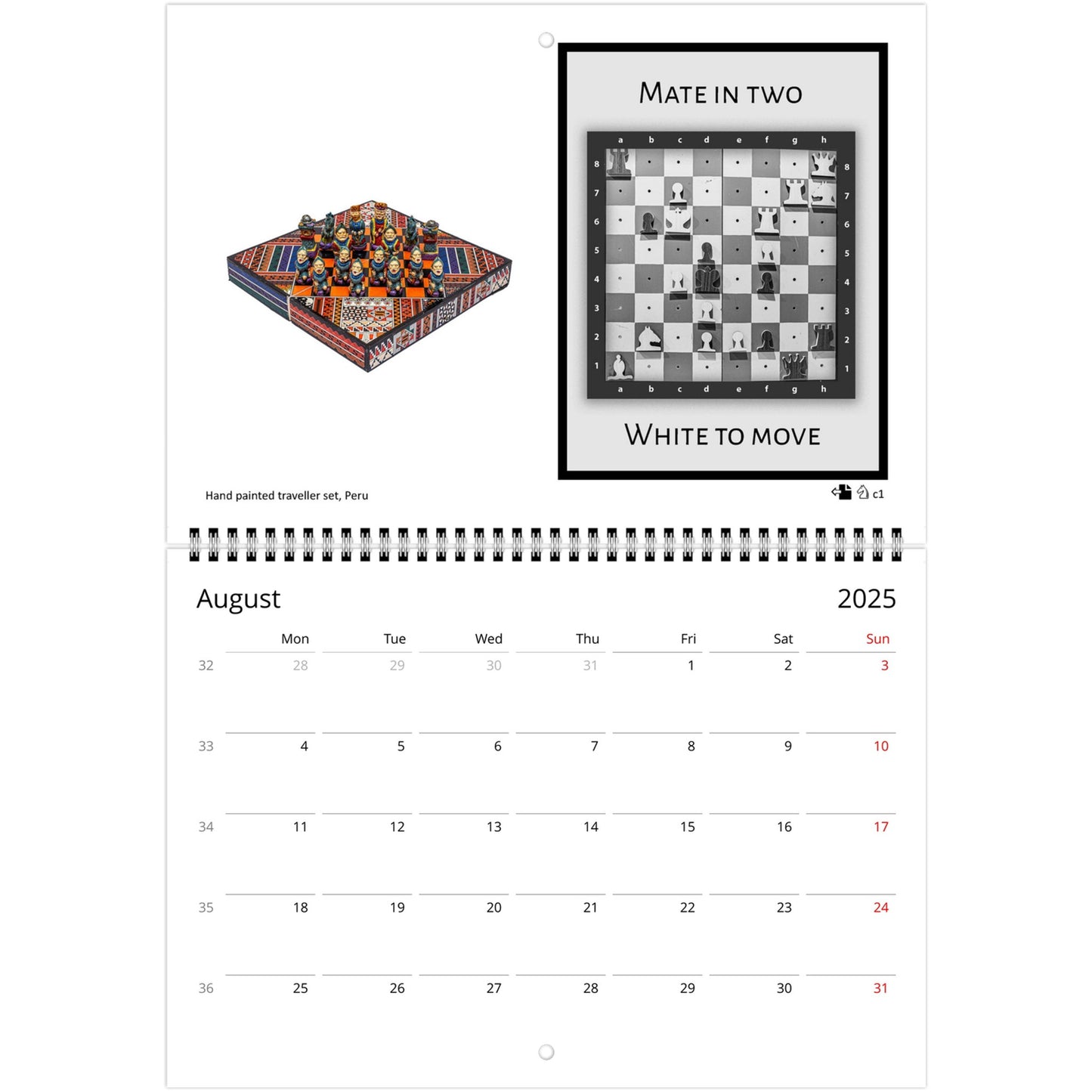 Personalized Chess Puzzle Calendar by Istvan Maar Photography