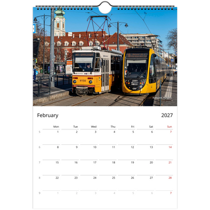 Trams Wall Calendar – photography detail of Melbourne trams