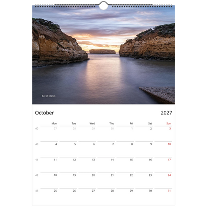 Great Ocean Road Wall Calendar – photography detail of the Great Ocean Road coastline