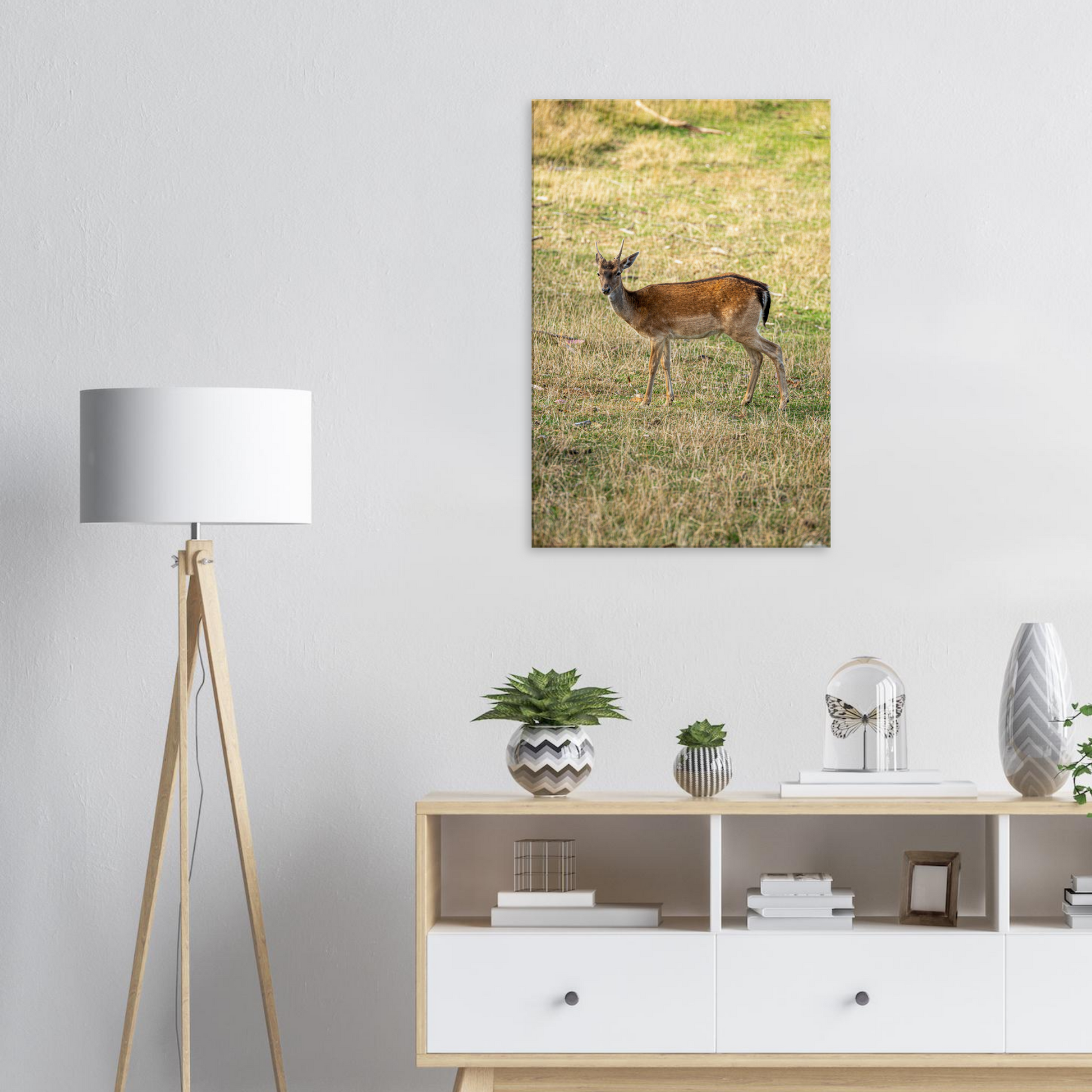 	
Deer Wildlife Animals Art Nursery Photography Wall Decor Kids Room Poster Playroom Artwork Stag Stretched Canvas 171