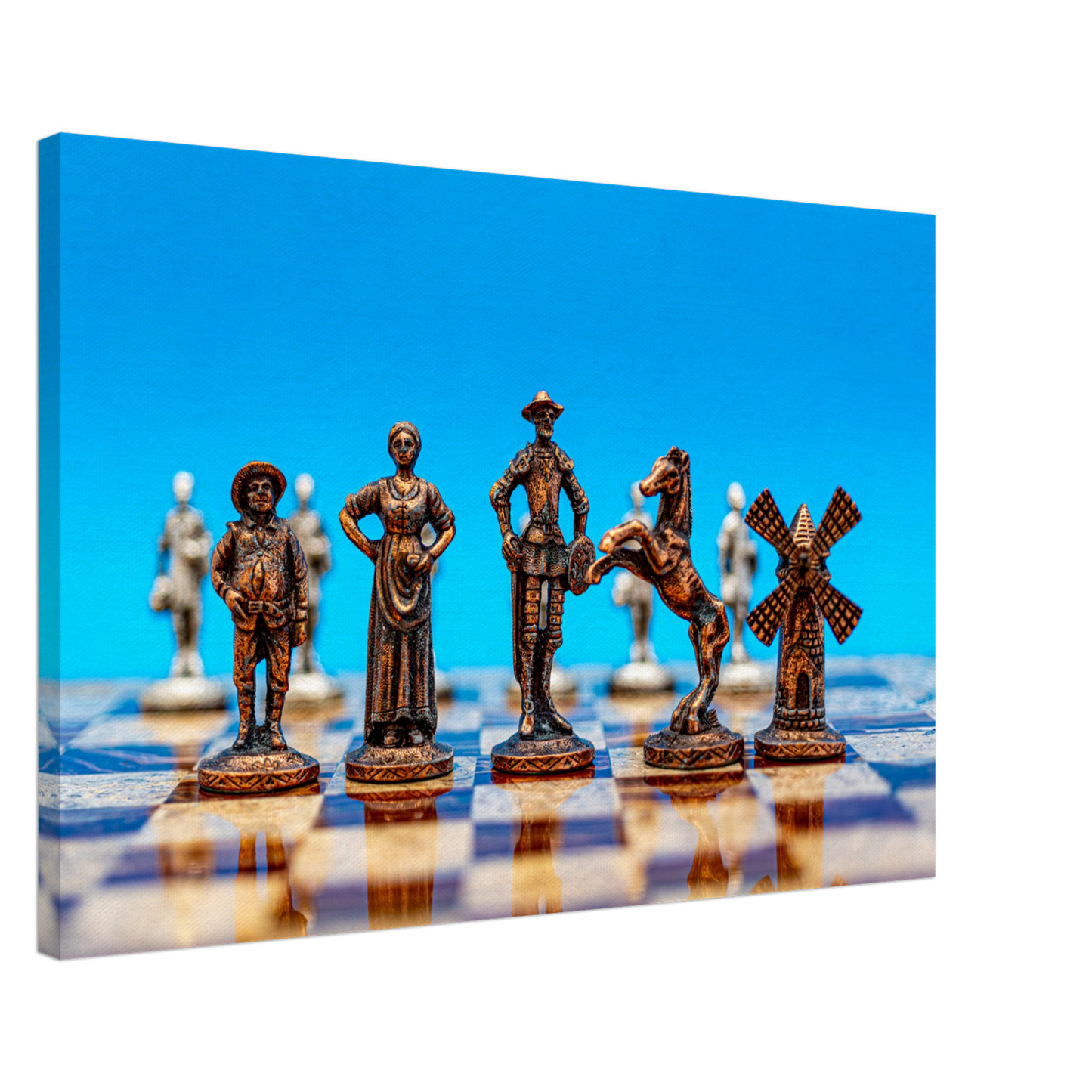 Don Quixote Chess Set Canvas by Istvan Maar Photography - by side