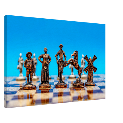 Don Quixote Chess Set Canvas by Istvan Maar Photography - by side