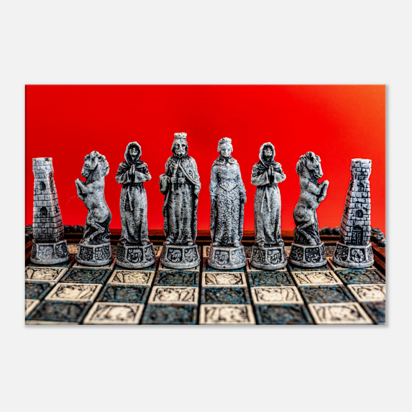 Spanish Conquistadors Chess Set Canvas by Istvan Maar Photography - close-up