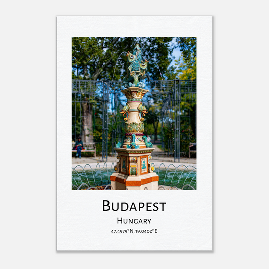 Personalised Budapest Travel Canvas - Zsolnay fountain by Istvan Maar Photography home décor