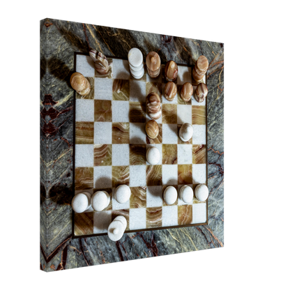 Marble Chess Set Canvas by Istvan Maar Photography - by side