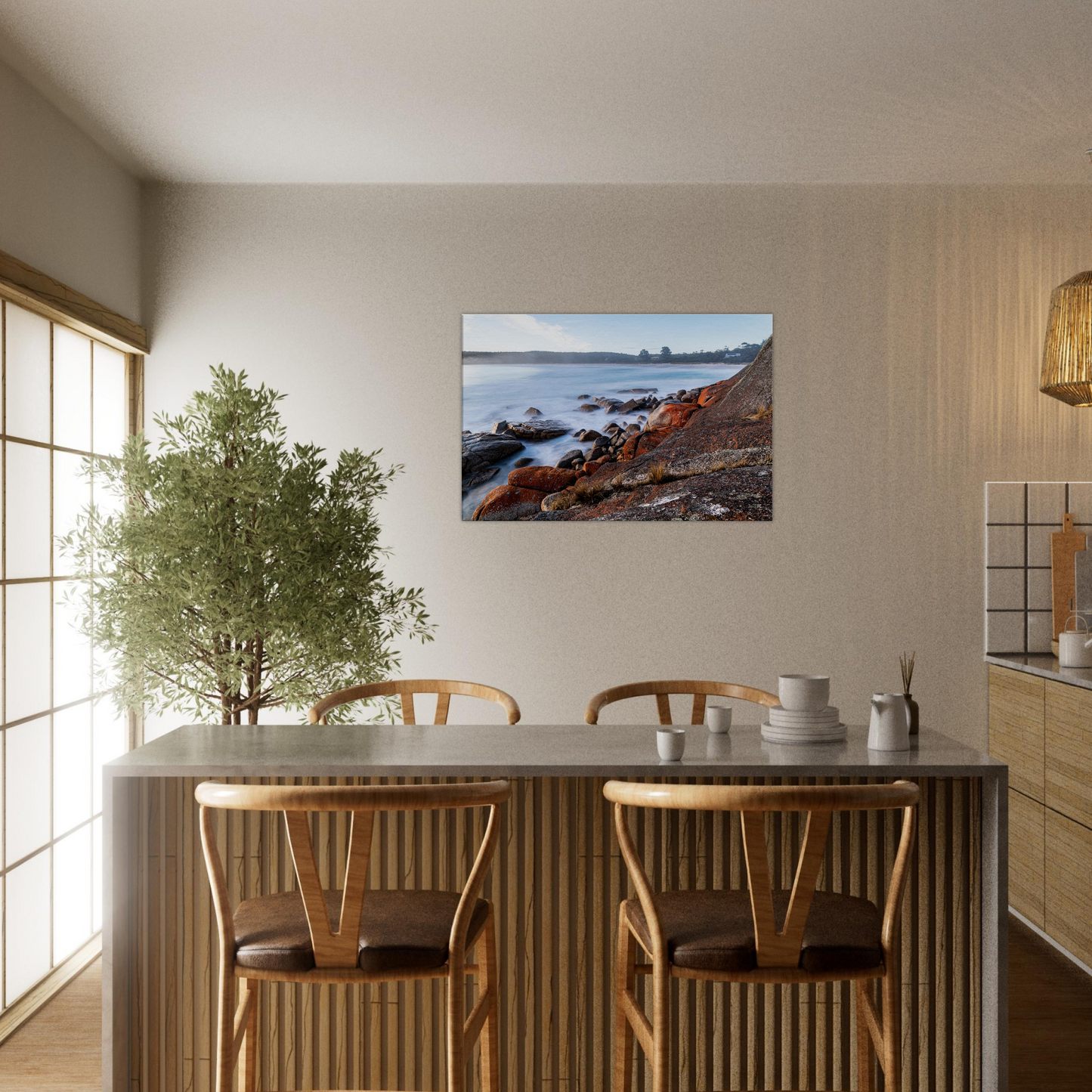 Binalong Bay Coastal Canvas by Istvan Maar Photography - dining room