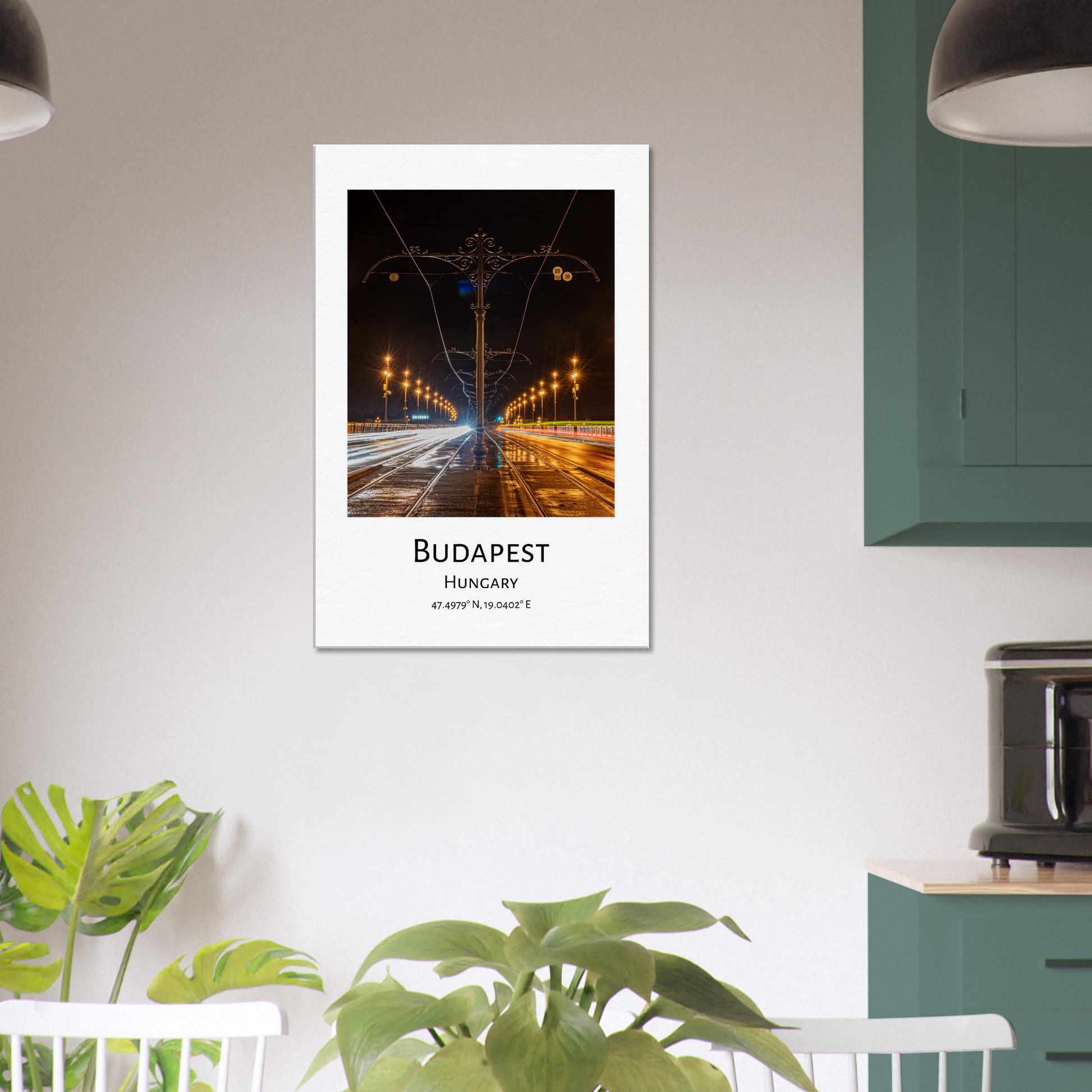 Personalised Budapest Travel Canvas - Margaret Bridge by night by Istvan Maar Photography - home décor