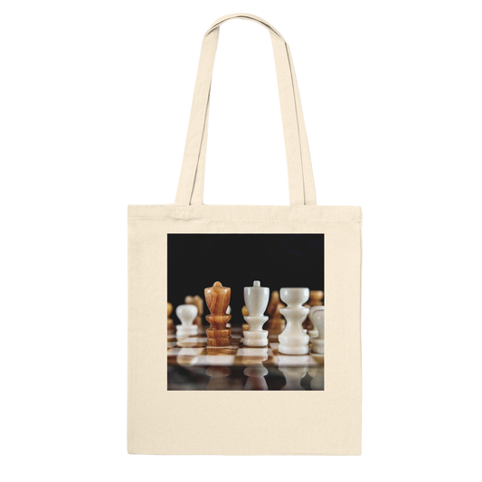 The King Stands Alone chess tote bag — Premium Natural
