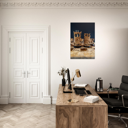 Sandalwood Rajasthan Style Chess Canvas by Istvan Maar Photography - executive home office