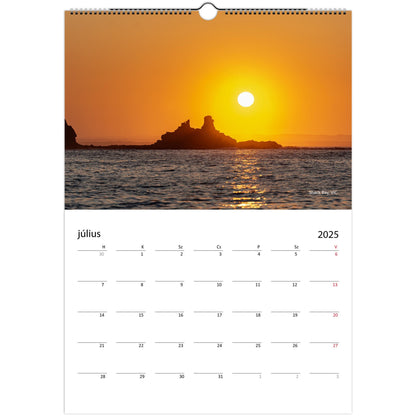 Sunrise and sunset monthly wall planner by Istvan Maar Photography