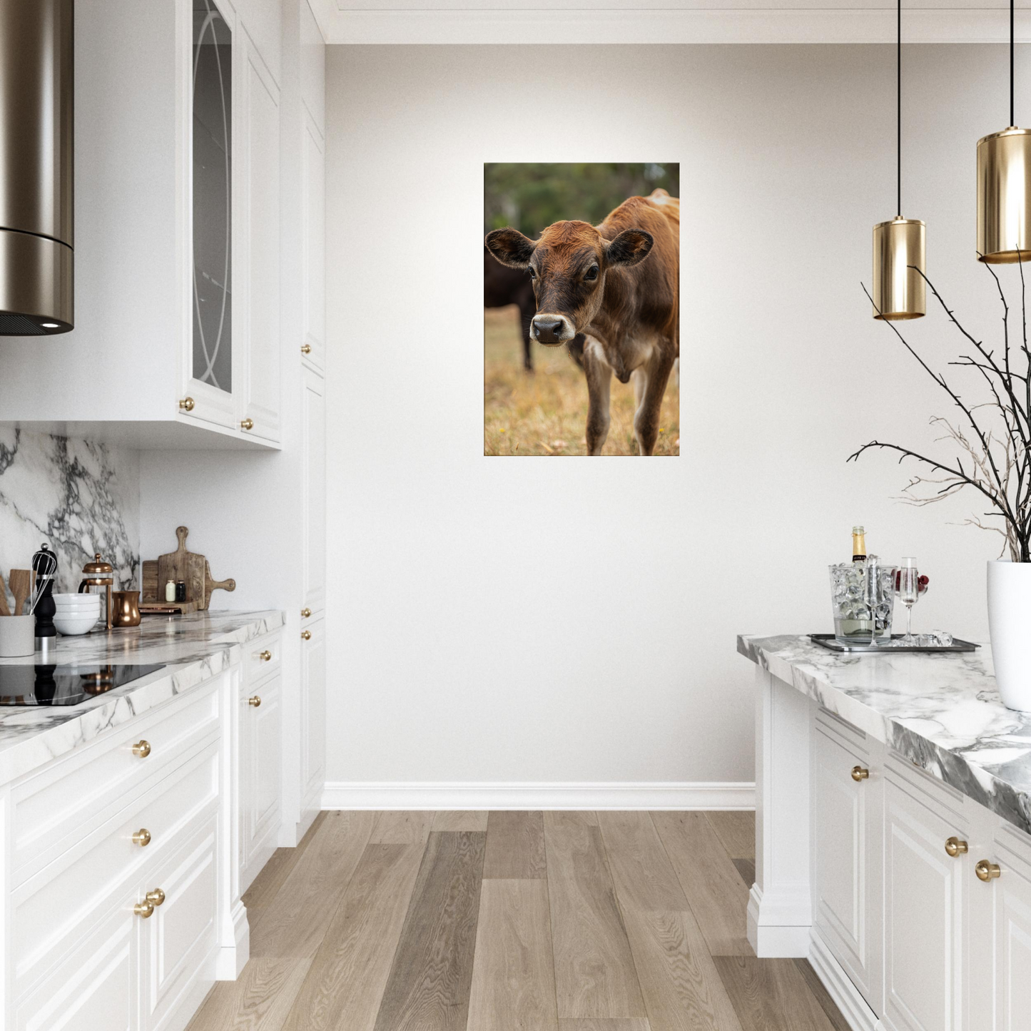 Cute calf Domestic Animal Canvas Wall Art Photography, Nursery Print, Nursery Animal Wall Decor, Kids Room, Prints, Stretched canvas by Istvan Maar Photography mockup 66