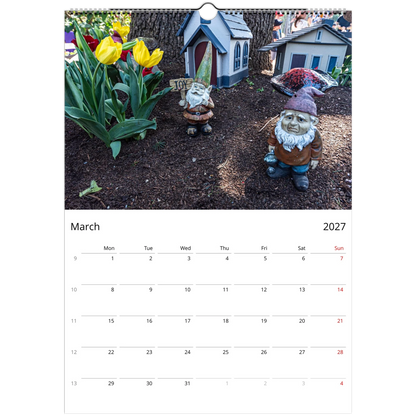 2027 Gnomes Wall Calendar - lifestyle wall display in home interior