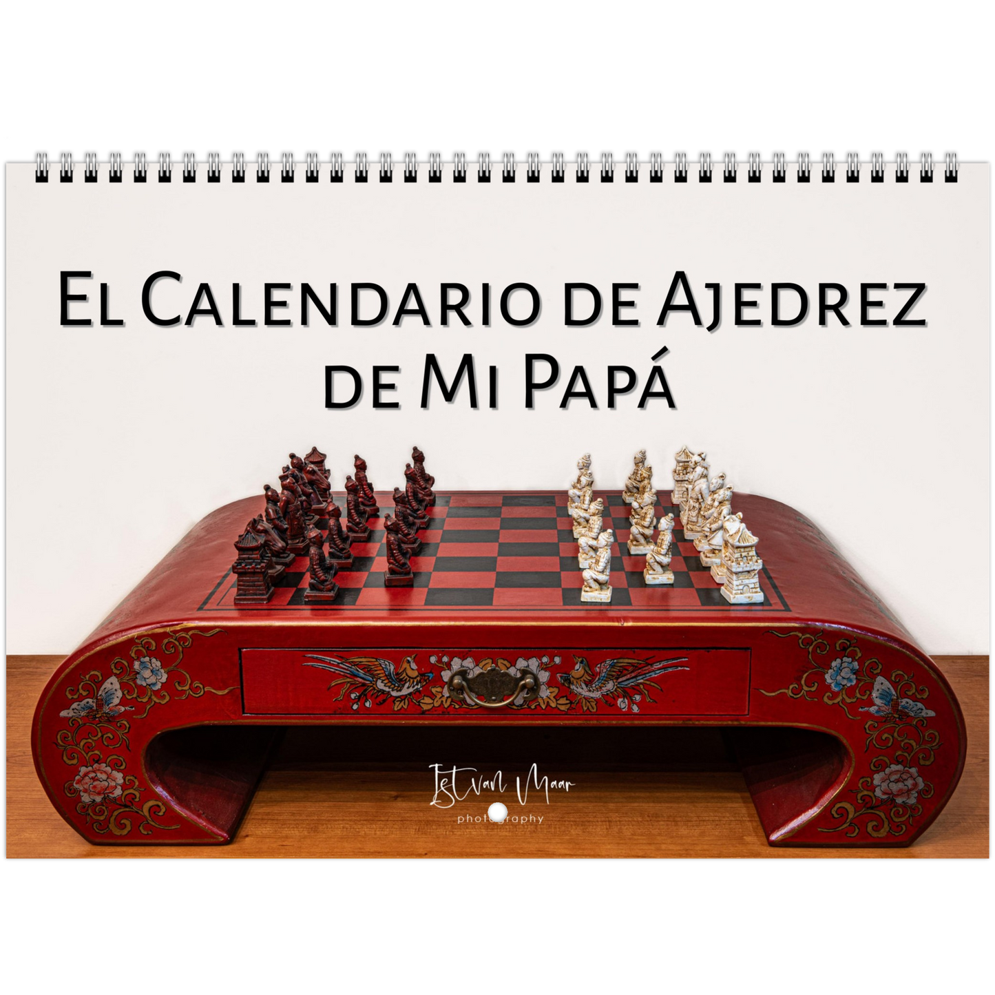 Personalised Chess Wall Calendar by Istvan Maar Photography - Spanish, A4 Horizontal