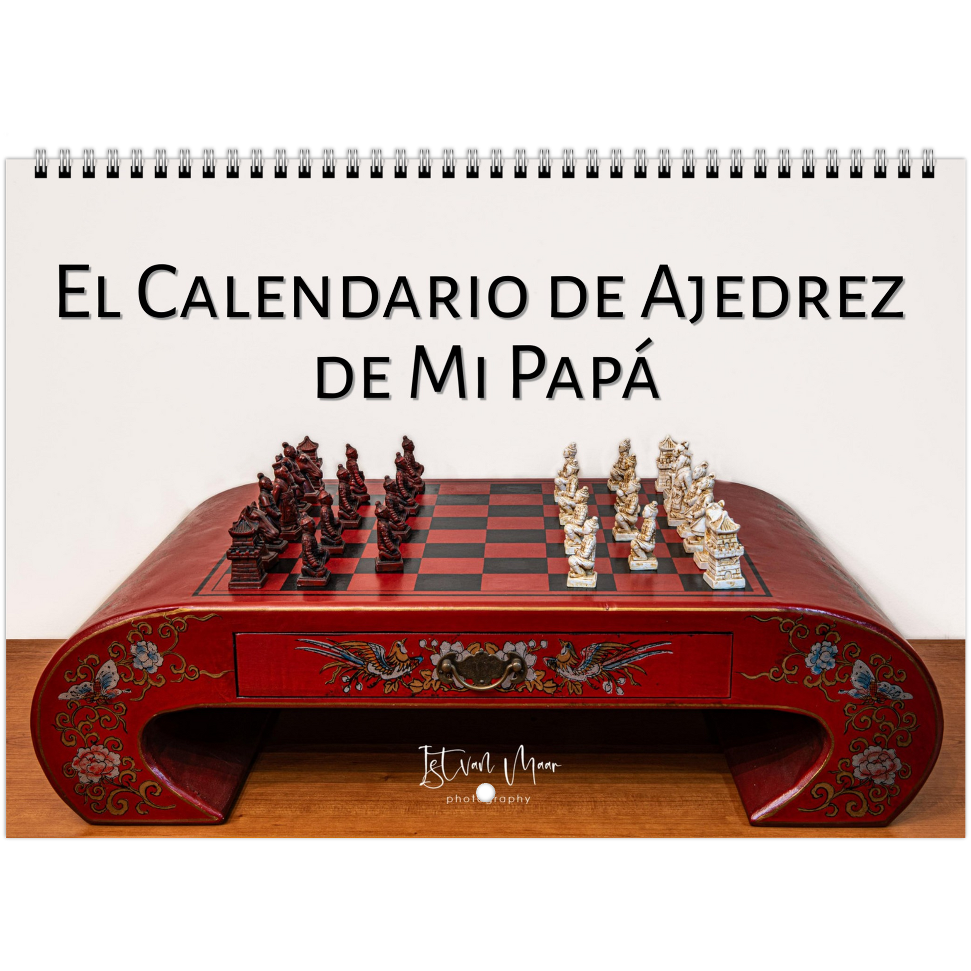 Personalised Chess Wall Calendar by Istvan Maar Photography - Spanish, A4 Horizontal