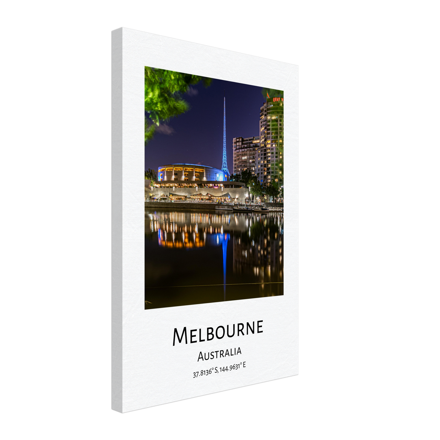 Personalised Melbourne Travel Canvas - Hammer Hall from side