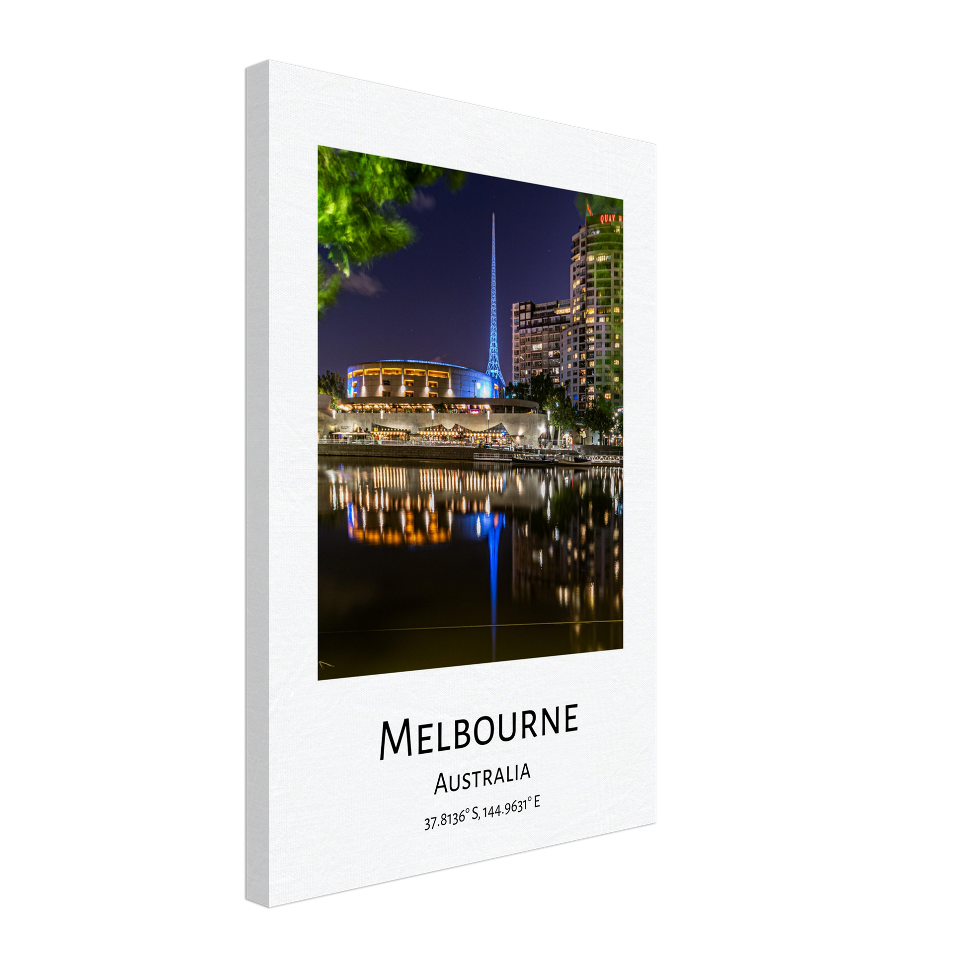 Personalised Melbourne Travel Canvas - Hammer Hall from side