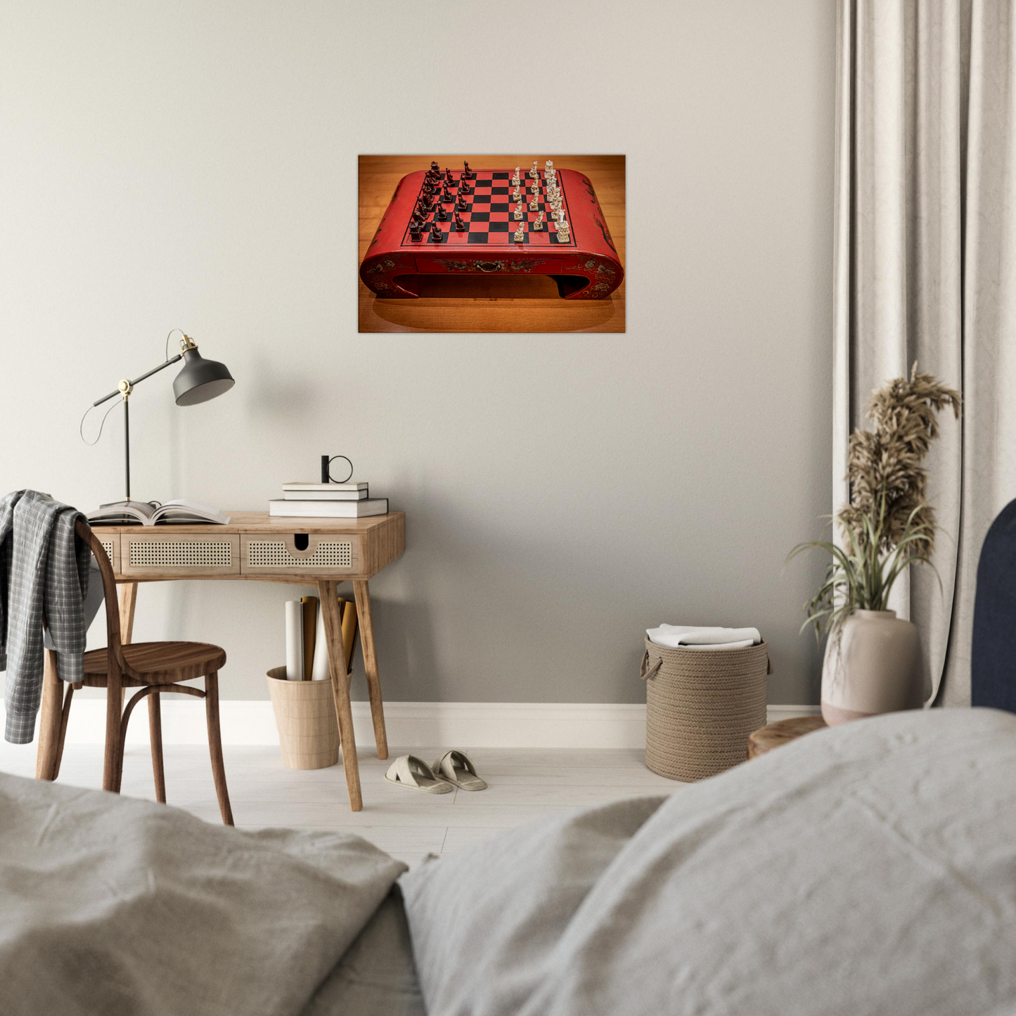 Camel Bone Chessmen Canvas by Istvan Maar Photography - bedroom