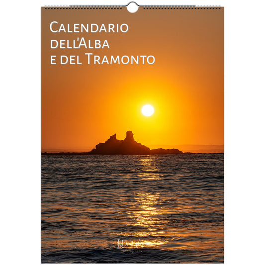 Sunrise and sunset monthly wall planner by Istvan Maar Photography