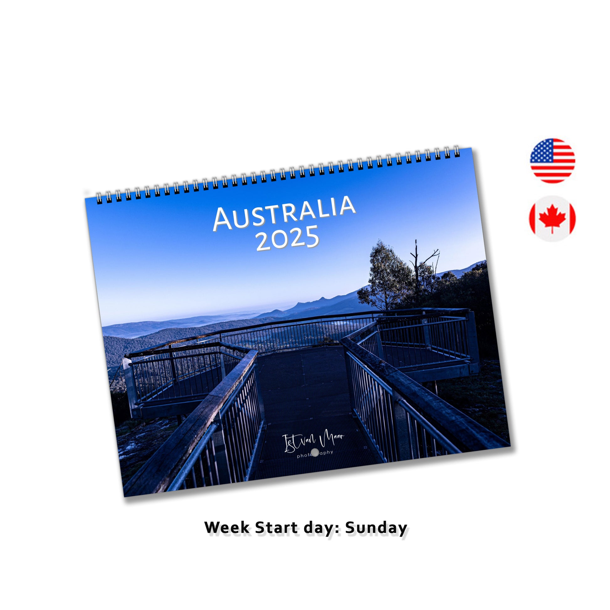 2025 Australia wall calendar by Istvan Maar Photography