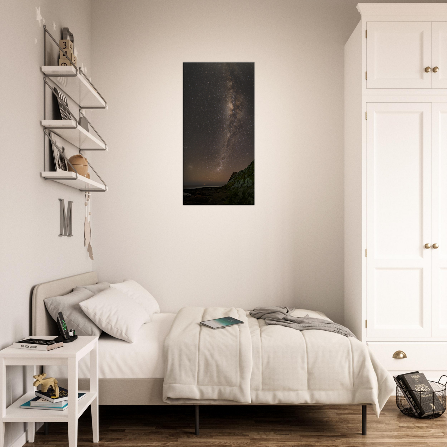 Stretched canvas - milky way astro photo at Flinders Blowhole by Istvan Maar Photography  - teens room