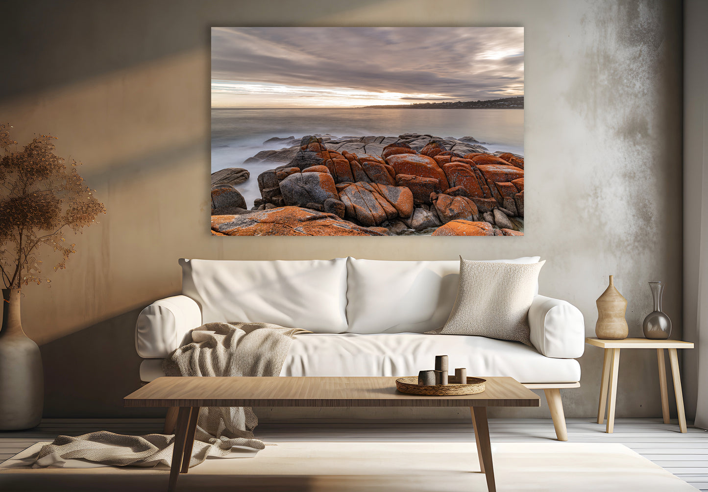 Tasmanian Coastal Stretched Canvas by Istvan Maar Photography - bedroom