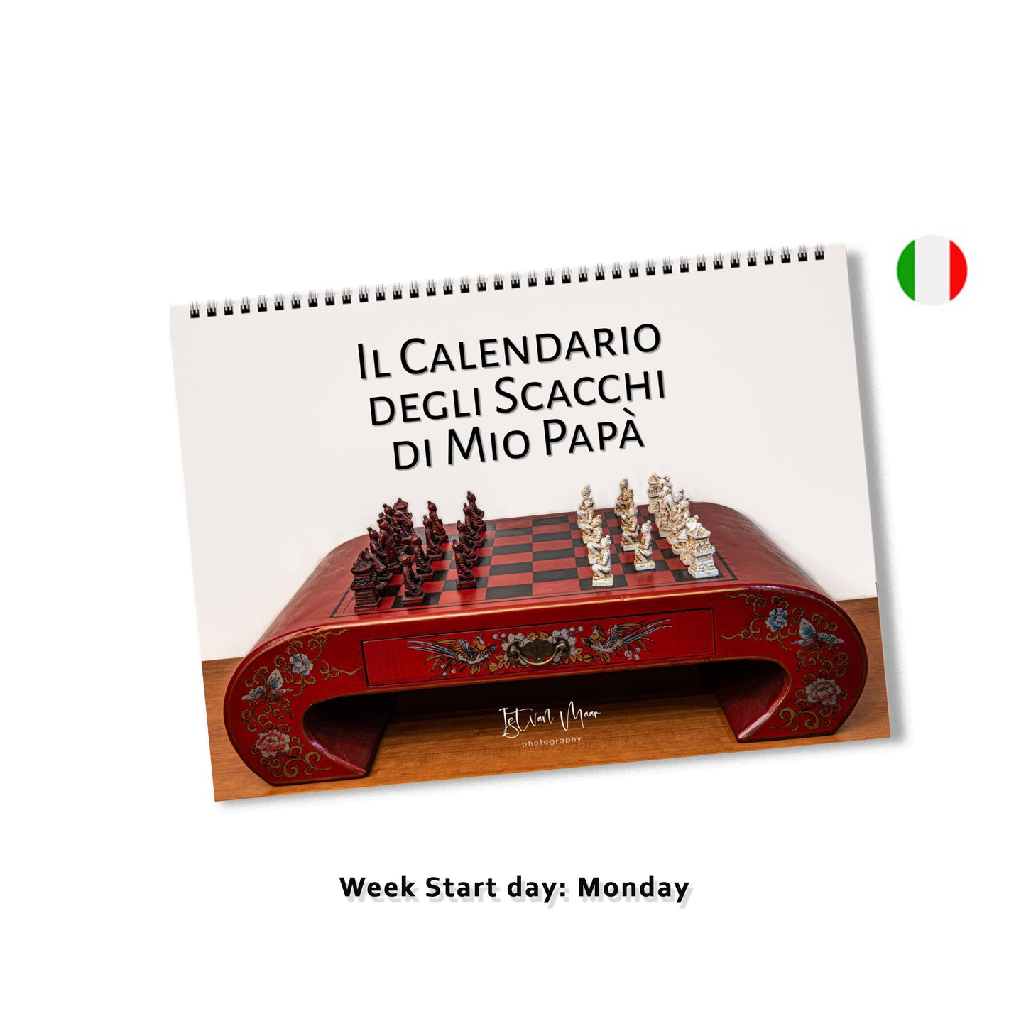 Personalised Chess wall calendar by Istvan Maar Photography in Italian