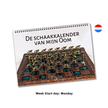 Personalised Chess Wall Calendar | A4 Horizontal | Dutch | Week Start Monday | 5084 - Istvan Maar Photography