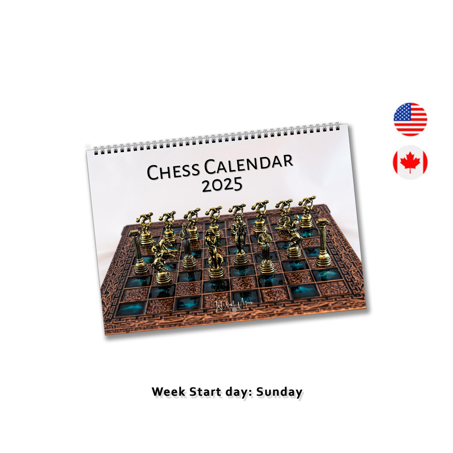 Chess Calendar by Istvan Maar Photography US & Canada version LT