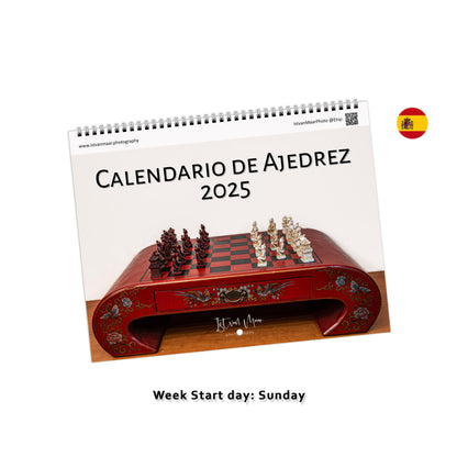 Chess calendar by Istvan Maar Photography - LT - Spanish version for US & Canada