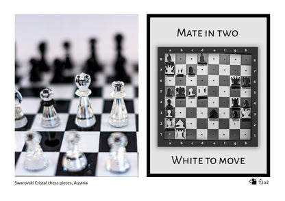 A page of a Chess Puzzle Calendar by Istvan Maar Photography in English