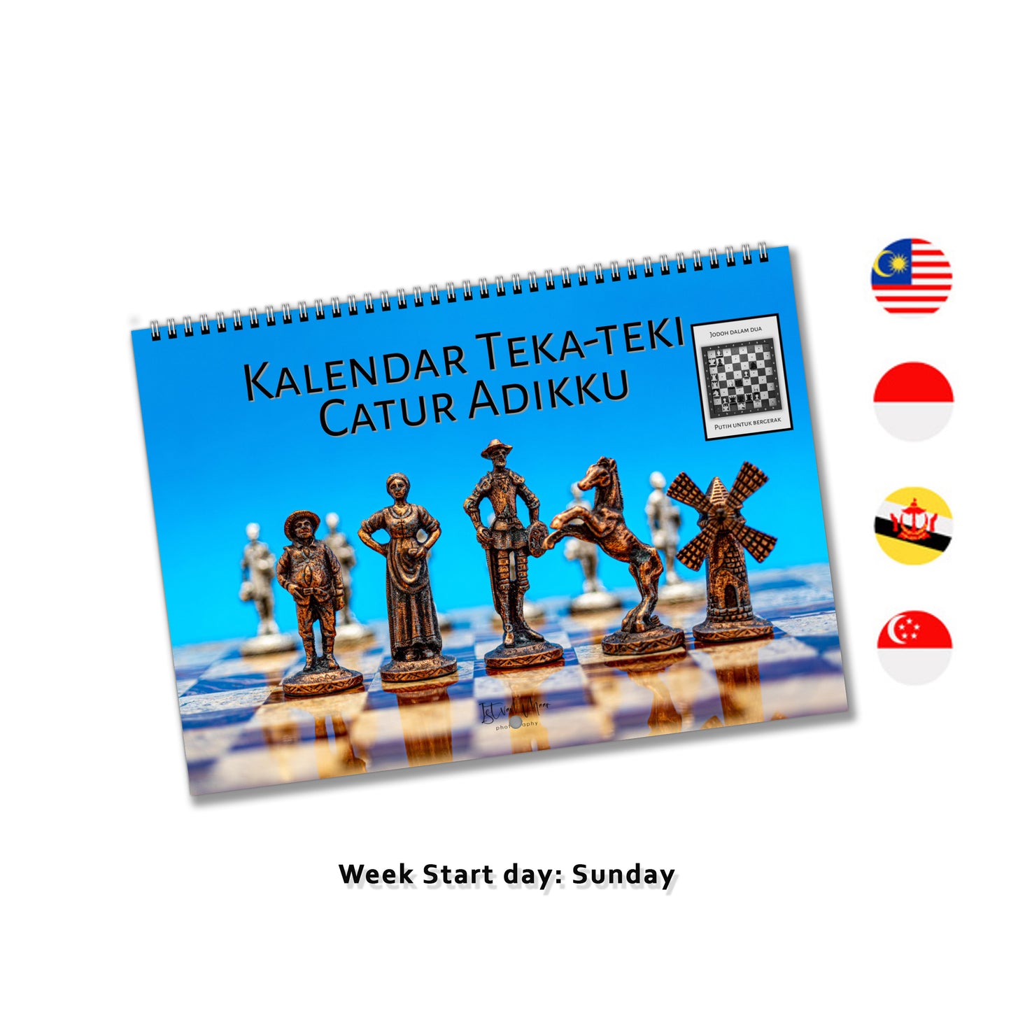 Personalised chess puzzle calendar by Istvan Maar Photograpy