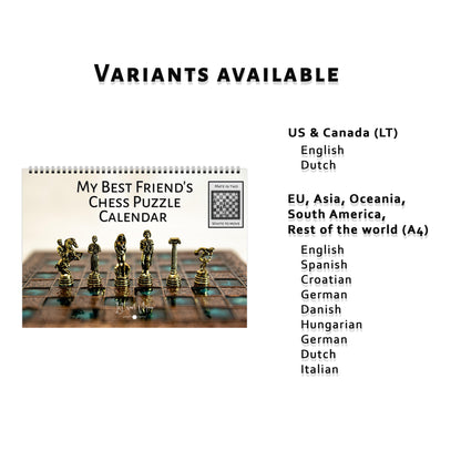 Personalised Chess Wall Calendar by Istvan Maar Photography 