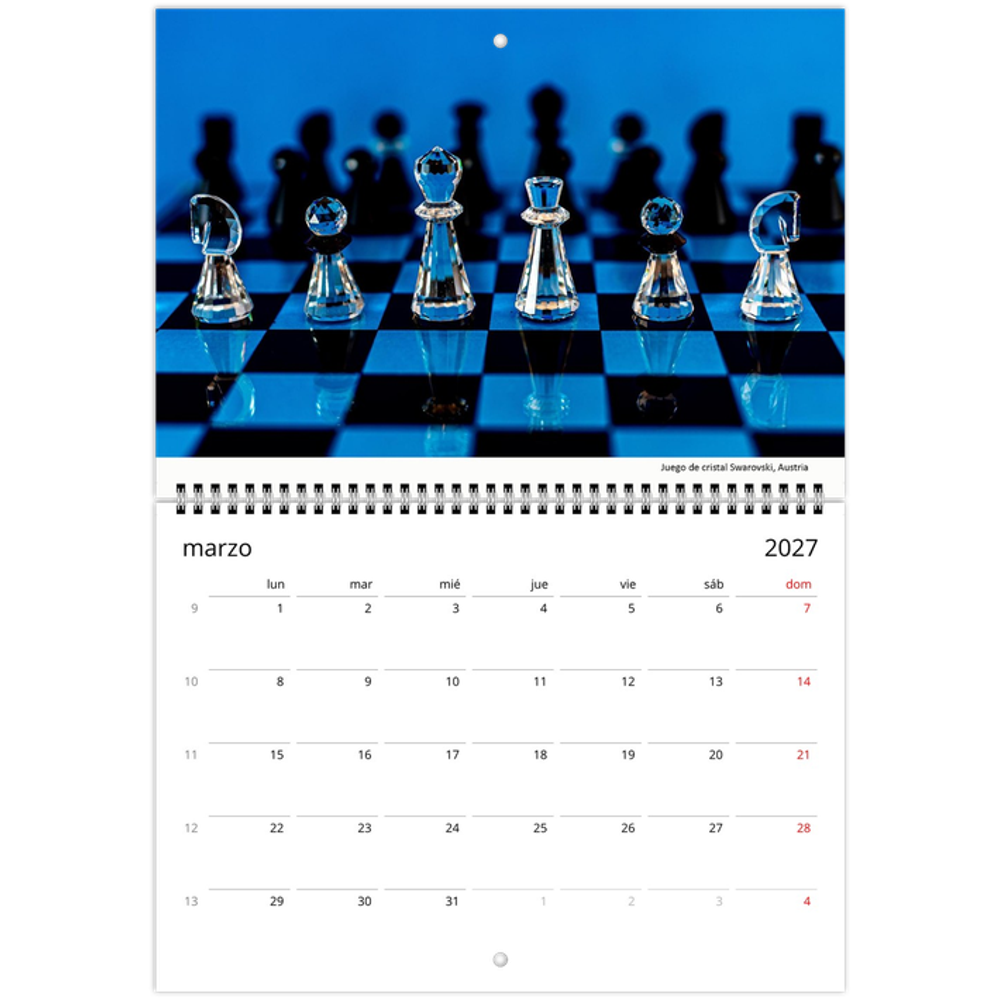 2027 Personalised Chess Wall Calendar | 4799