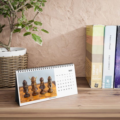 2025 Chess Desk Calendar | 10x5 Horizontal | English | Week Starts Monday | 4759