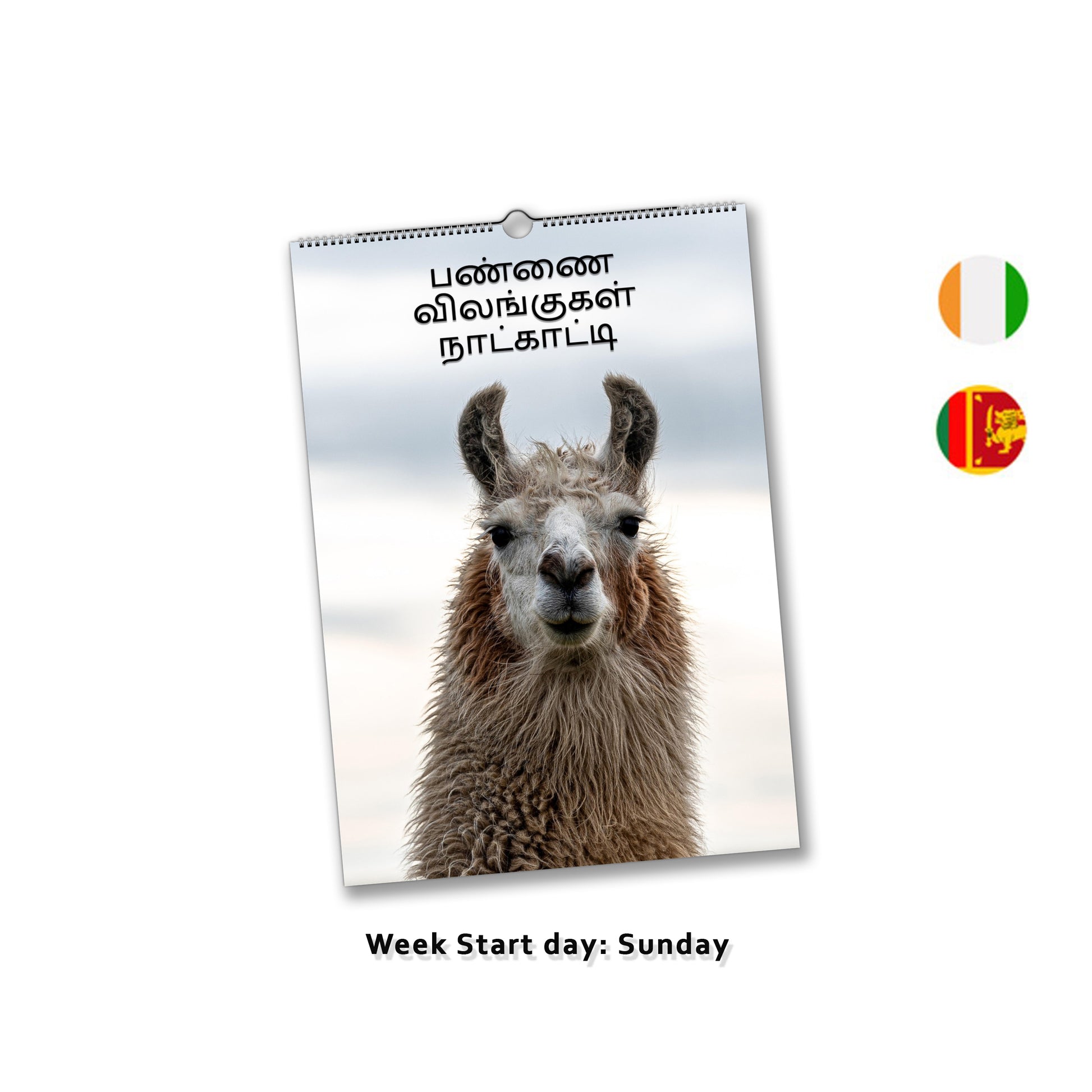 Farm animals wall calendar by Istvan Maar Photography in Tamil