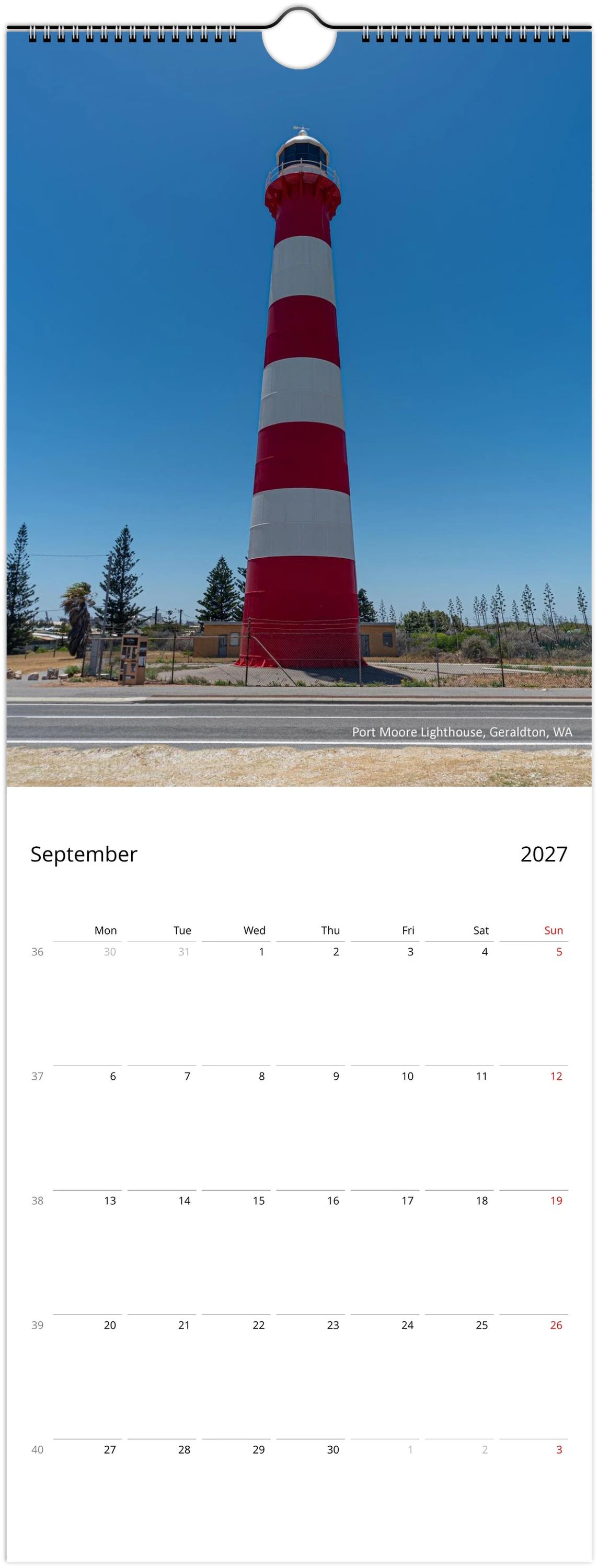 2027 Lighthouse Slim Wall calendar Istvan Maar Photography