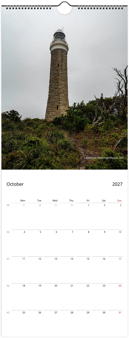 Lighthouse wall calendar by Istvan Maar Photography, featuring lighthouses in Australia.