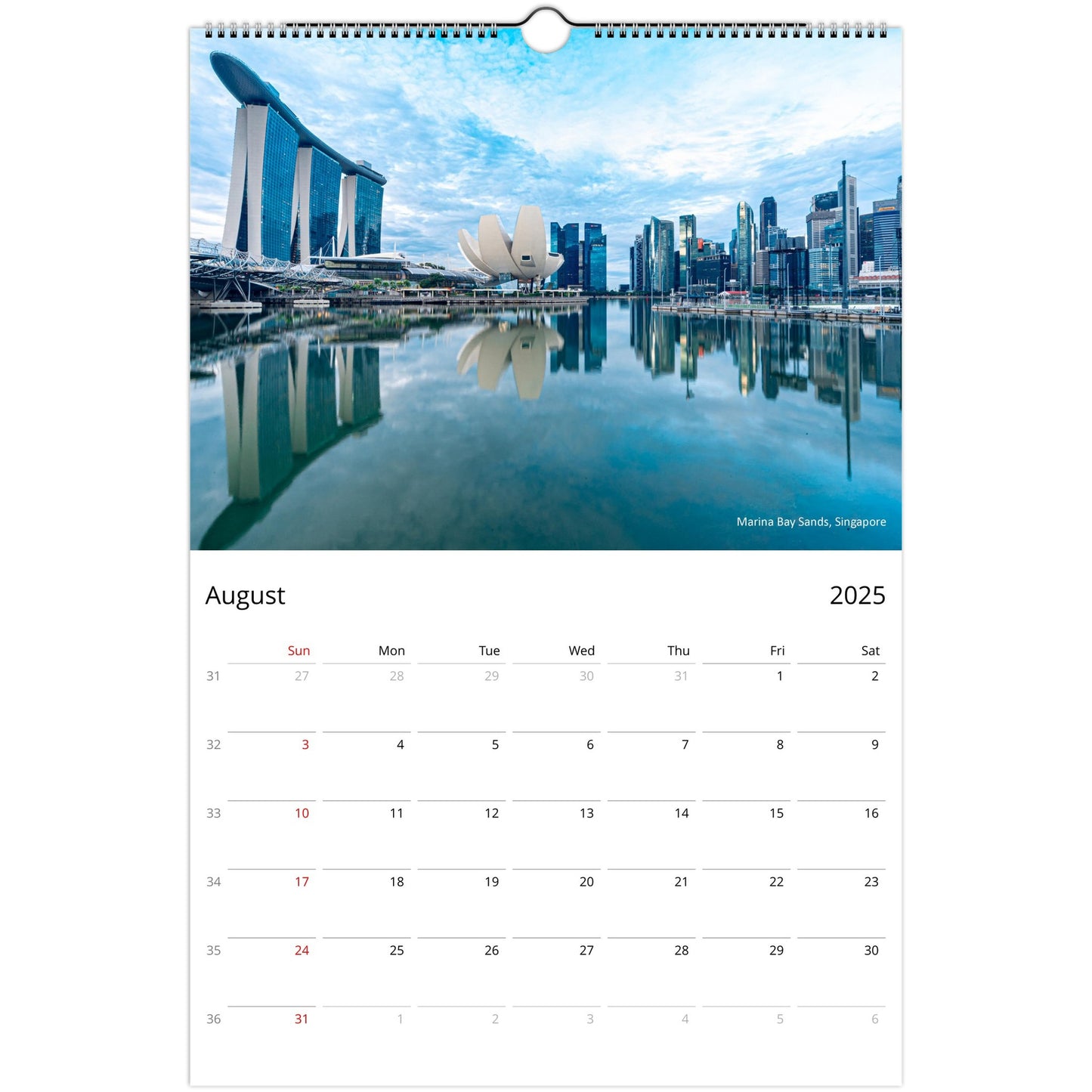 2025 architecture calendar by Istvan Maar Photography - Singapore