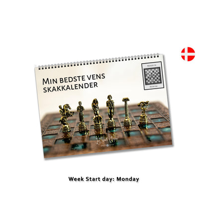 Unique personalised chess puzzle calendar by Istvan Maar Photography in Danish