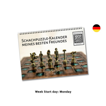 Unique personalised chess puzzle calendar by Istvan Maar Photography in German