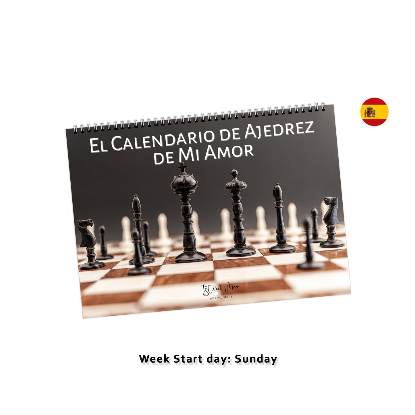 Personalised Chess Calendar by Istvan Maar Photography in Spanish